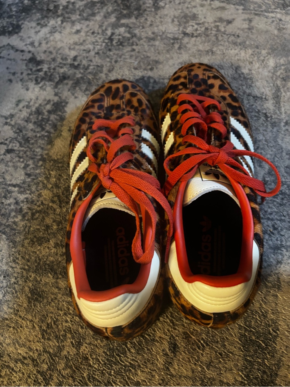 Adidas Samba OG Red Leopard White - Women’s Size 10 - Picture 4 of 7